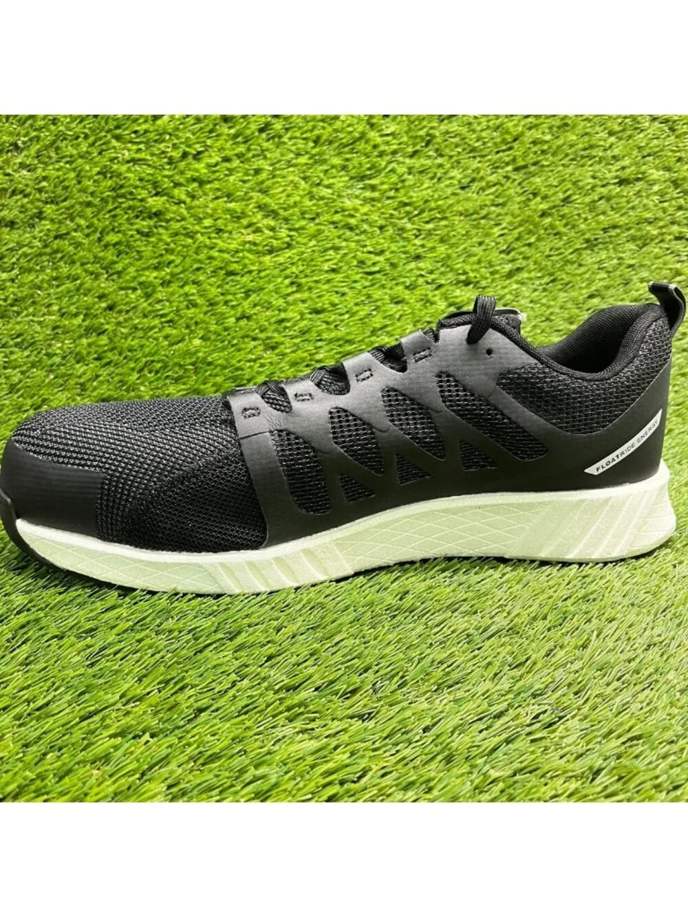 Reebok Fusion Flexweave Mens Size 15 Black White Composite Toe Safety Work Shoes